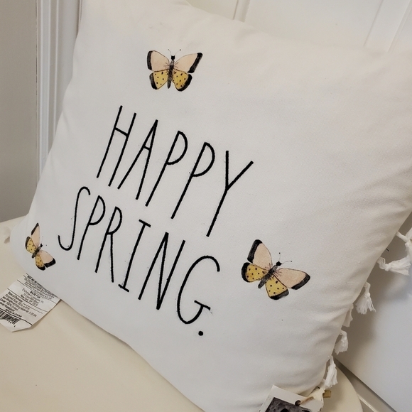 Rae Dunn "Happy Spring" Throw Pillow - Picture 7 of 9